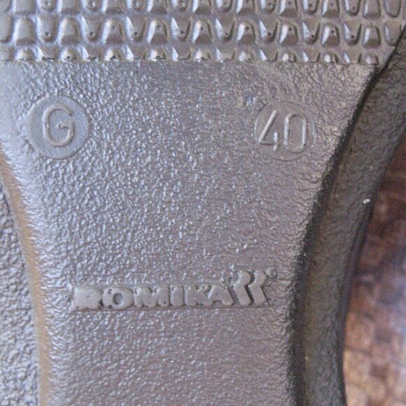 Romika Black Gray Nubuck Comfort Sandals Slides - Picture 9 of 10